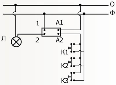 Электрическая схема подключения реле защиты двигателя серии XJ-11