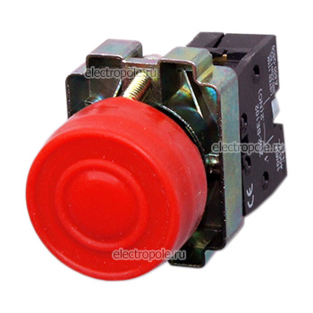 Кнопка XB2-BP42, красная, обрезин.,  1НЗ контакт