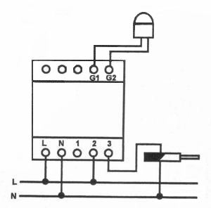 Электрическая схема фотореле KFR